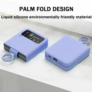 Ốp Lưng Silicon Lỏng Cho Samsung Galaxy Z Flip 3 4 5G Flip4 Flip3 Flip2 Flip1 Có Thể Gập Lại Bảo Vệ Toàn Diện Thời Trang Bao Da