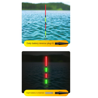 Phao ánh sáng WOOLYNOOK, Phao câu cá điện tử nhẹ 6 phao, Đèn báo trượt Drift Tube Bobbers Câu cá đêm