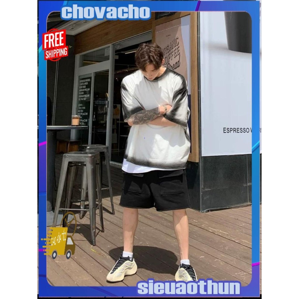 Áo thun Stee Cổ tròn SPAINT BASIC ICVCVNI Unisex