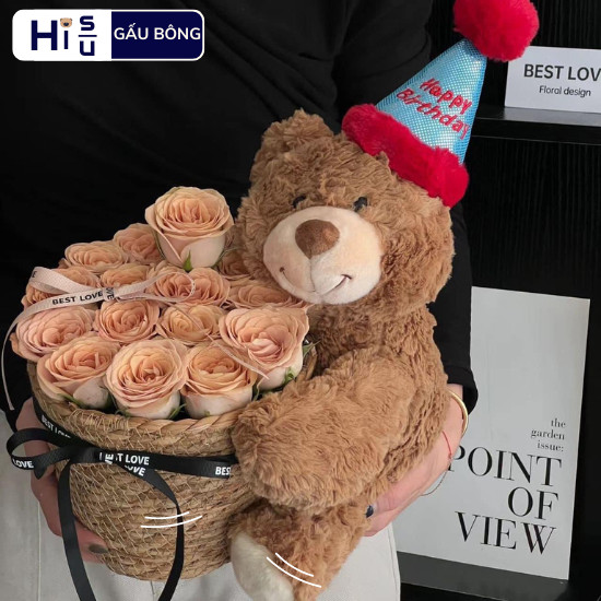 Gấu Bông Sinh Nhật Teddy Đội Mũ Quà Tặng Sinh Nhật Gấu Bông Món Quà Ý Nghĩa Cho Mọi Lứa Tuổi