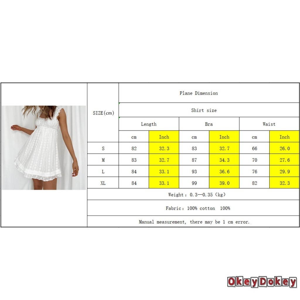 Okdk-áo chữ A thêu hoa mùa hè dành cho nữ