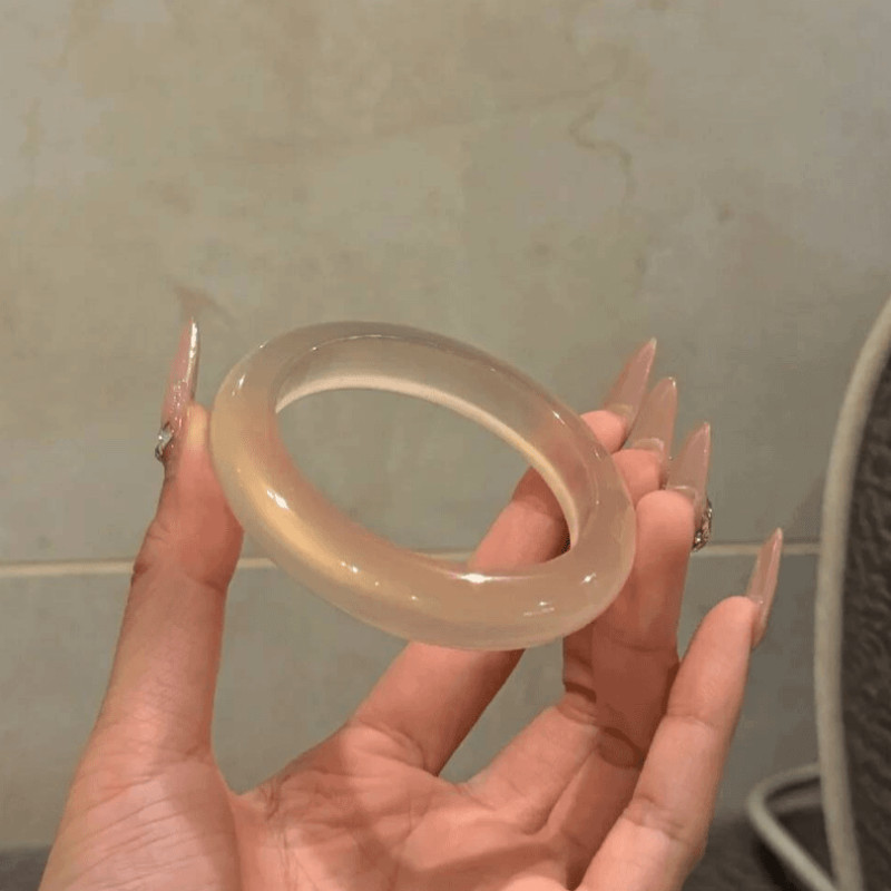 Vòng tay sâm panh băng cao Vòng tay ngọc bích Ánh sáng Champagne trắng Ánh trăng vòng tay