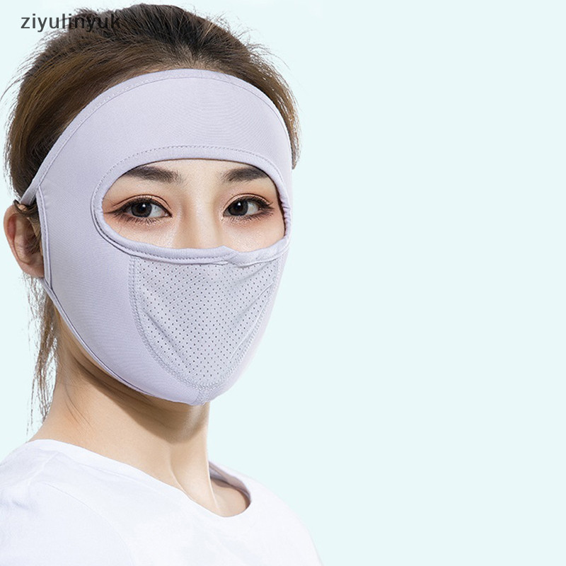 Ziyulinyuk Mùa Hè Băng Lụa Mặt Balaclava Full Cover Mùa Hè Chống Tia UV Mỏng EN