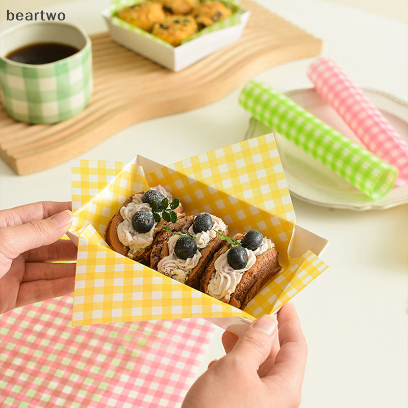 < Beartwo > 100 Chiếc Giấy Sáp Sandwich Giấy Bọc Chống Mỡ Giấy Chiên Không Khí Đẹp