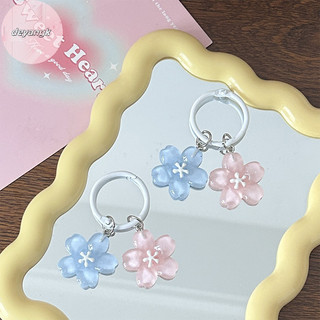 Deyangk Sweet Jelly Color Sakura Móc Khóa Mặt Dây Chuyền Sáng Tạo Đáng Yêu Hoa Móc Khóa Dễ Thương Ba Lô Thời Trang Treo Đồ Trang Trí Cặp Đôi Quà Tặng VN