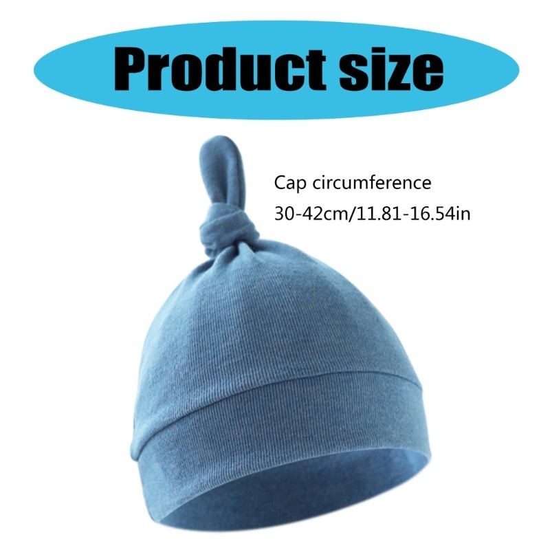 Dasbsug Trẻ Sơ Sinh Mũ Bé Mũ Thắt Nút Thời Trang Mũ Bonnet Ấm Áp Mũ Hợp Thời Trang