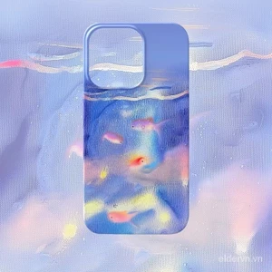 Cá vàng mờ QYJS dùng cho IPhone 11 14 15 PLUS 12 PRO X XR XSMAX SE 7 8 plus 13 14 15 ProMax mẫu thời trang nhỏ tươi mới vỏ cứng bảo vệ chống rơi CSO1