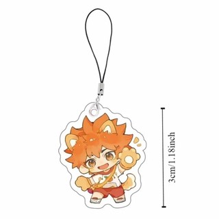 Mặt dây chuyền điện thoại DARON1 Haikyuu, Bokuto Kotarou Kuroo Tetsurou Haikyuu Dây điện thoại di động, Điện thoại Charm