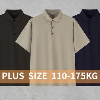 [Plus Size] Áo sơ mi Polo công sở Oversize liền mạch bằng lụa băng thoáng khí khô nhanh