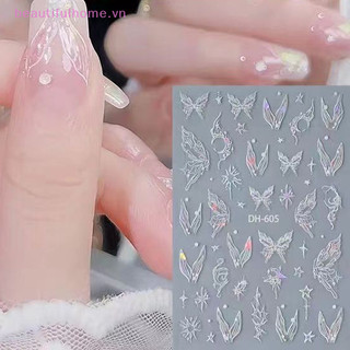 [Beautifulhome] Dream Crystal Nàng Tiên Cá Đuôi Móng Tay Nghệ Thuật Miếng Dán 3D Keo Chất Lượng Cao Trang Trí Móng Tay Nghệ Thuật Miếng Dán [Làm Đẹp]