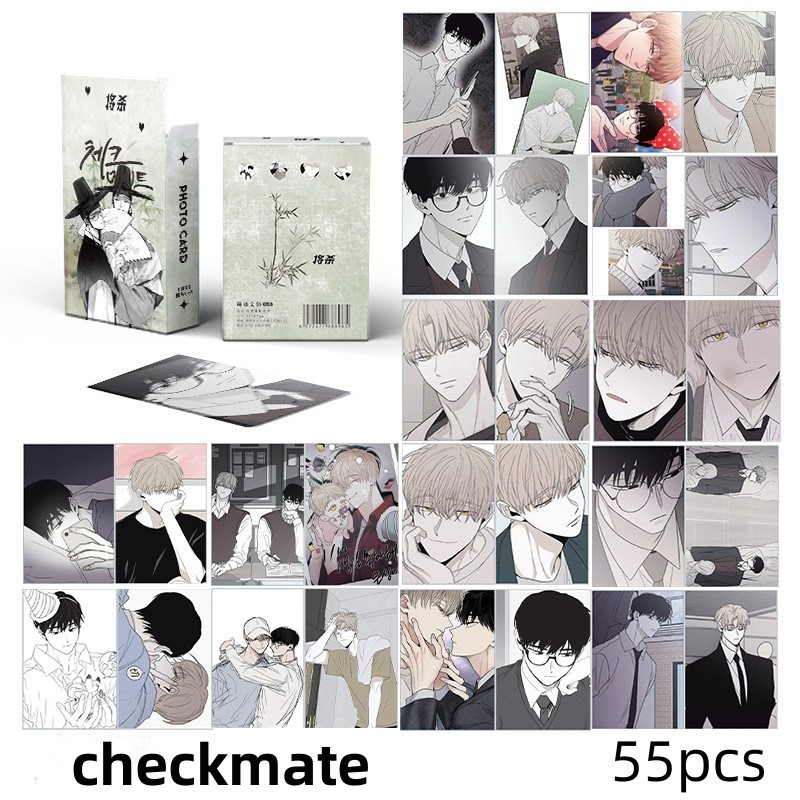 Manga Manhwa checkmate Run Wild Laser Holographic Lomo Cards Hệ thống tự tiết kiệm của Scum Villain Photocards Tôi đã trở thành một vị thần trong trò chơi kinh dị Bưu thiếp ba chiều