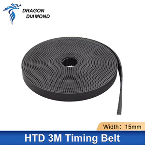 10Meter HTD-3M Mở Thời Gian Đai Chiều Rộng 15mm 20mm Dây Truyền PU Dây Đeo Đồng Bộ 3M Cho Máy Cắt Khắc Laser Co2