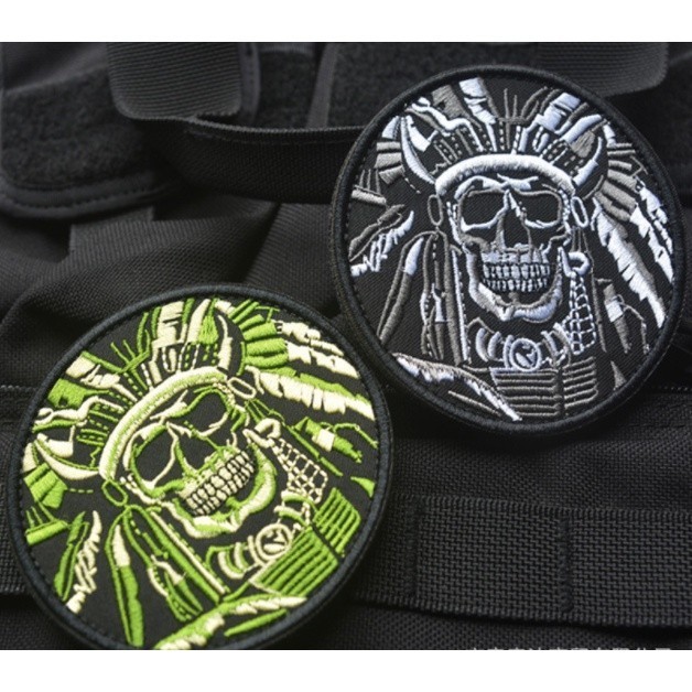 Patch đầu lâu thổ dân _retro