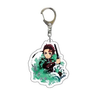 Móc Khóa Demon Slayer Thanh Gươm Diệt Quỷ Nhựa Acrylic Hai Mặt Kimetsu no Yaiba Hoạt Hình Anime Manga Dễ Thương