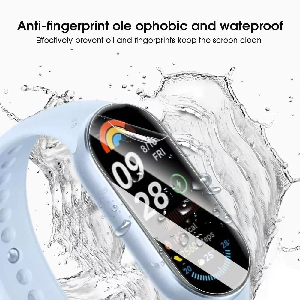 1 Miếng Dán Bảo Vệ Màn Hình Đồng Hồ TPU Linh Hoạt Cho Xiaomi Mi Band 10 9 8 Phim Hydrogel Chống Trầy Xước Mềm Cho Xiaomi Band Miband 7 6 5 4 3