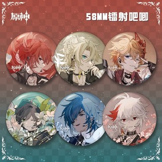 Trò Chơi genshin Tác Động Diluc Venti Xiao Huy Hiệu Nút Cài Áo Cosplay Bộ Sưu Tập Đồ Chơi Túi Trang Trí Quà Tặng