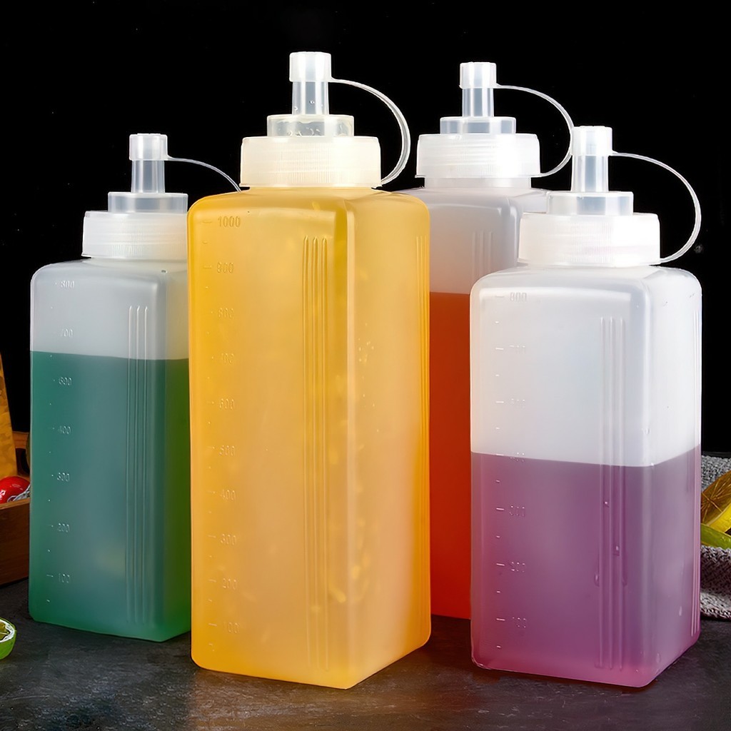 Bình bơm đường, siro thủy tinh có vòi Pump 600ml/800ml/1000ml /1100ml, 1600ml - Thiết bị máy móc pha chế FE123