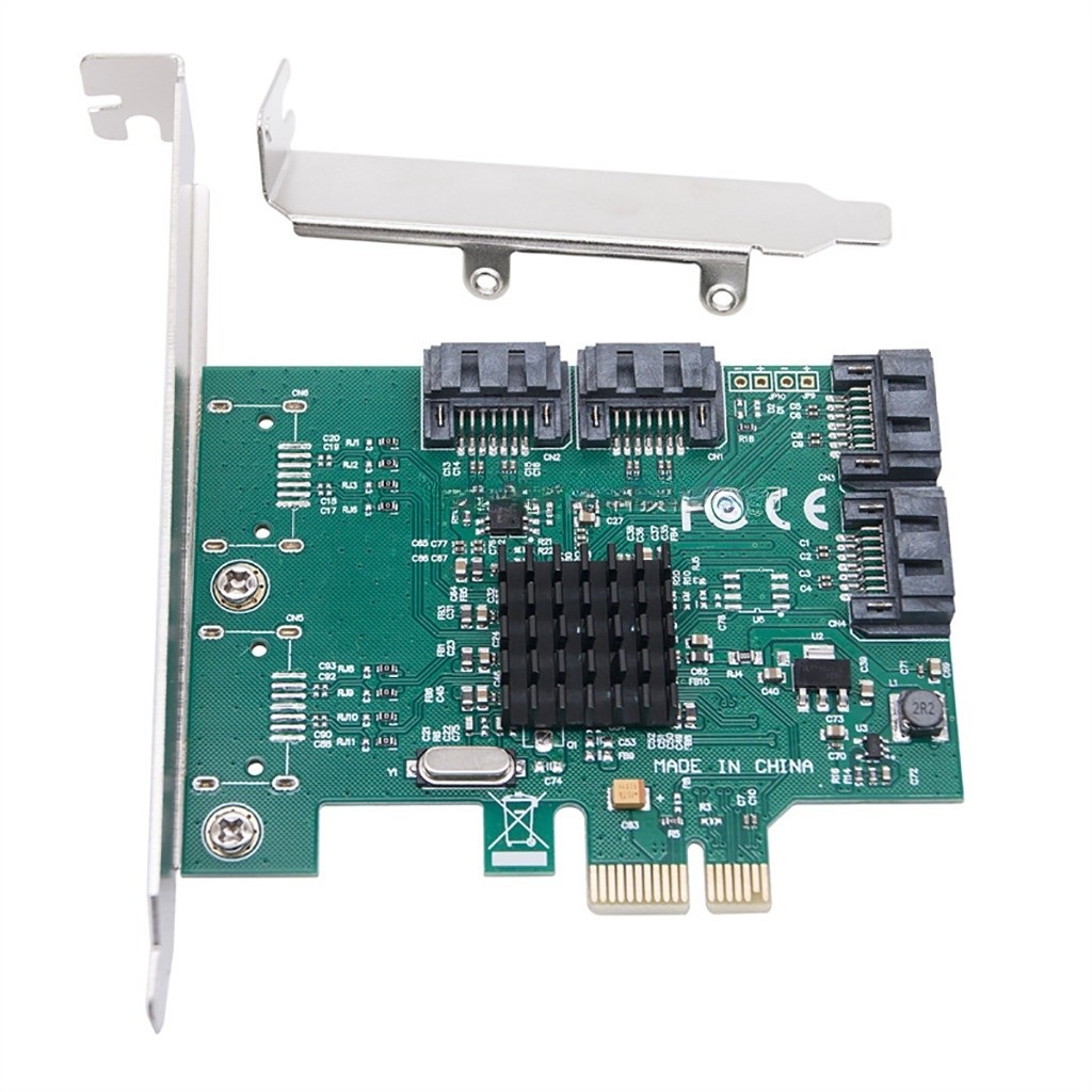 Jmt 5Gbps PCIE x1 đến 4 Cổng SATA 3.0 III Bộ điều khiển PCI-E sang SATA3.0 Card Hub Adapter Thẻ mở rộng Bộ chuyển đổi PCI Express