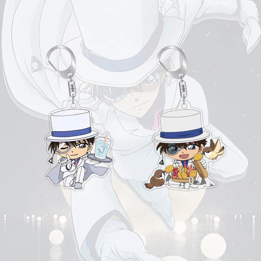 Móc Khóa Kid Q Edition Thám Tử Lừng Danh Conan Hoạt Hình Trò Chơi Túi Acrylic Mặt Dây Chuyền Trang Trí