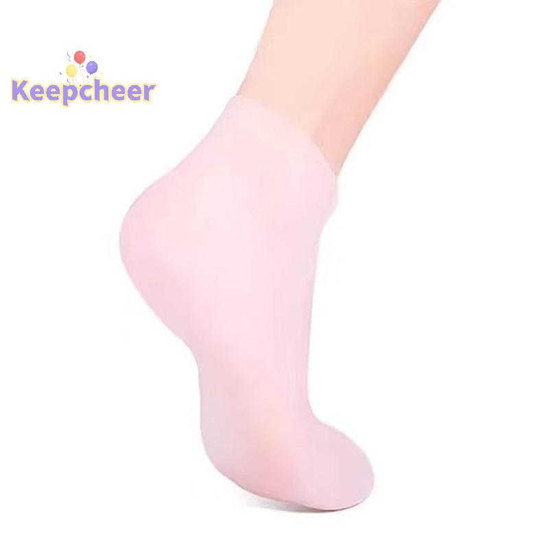 [Keepcheer] Tất chân dưỡng ẩm bằng silicon Massage chân Massage tẩy tế bào chết Tất Gel thoáng khí Loại bỏ da chết Dụng cụ chăm sóc bàn chân chống nứt nẻ [Mới]
