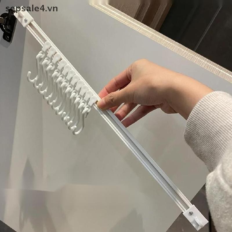 B&N  Móc hàng theo dõi bằng nhựa Móc treo tường không đục lỗ có móc có thể tháo rời Móc tủ tự dính.
