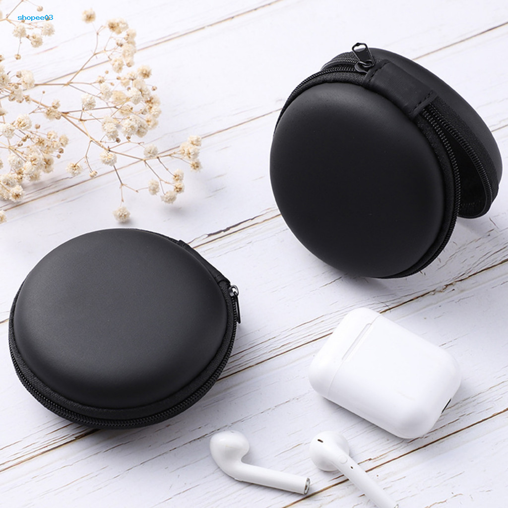 [Ky] Hộp đựng tai nghe di động Hộp đựng tai nghe nhỏ gọn có dây kéo Giá đỡ tai nghe thân thiện với du lịch để sử dụng ngoài trời Túi đựng cáp dữ liệu Mini để tiện lợi khi di chuyển