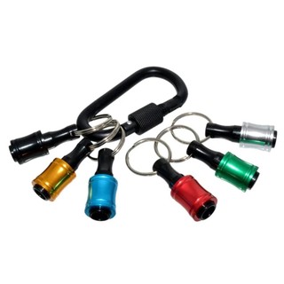 [Vận chuyển nhanh] THEHOMECO 6 chiếc Bộ chuyển đổi móc chìa khóa Mũi khoan, Chân lục giác 6 chiếc Giá đỡ đầu tuốc nơ vít, Dụng cụ cầm tay cầm tay có trọng lượng nhẹ cầm tay ngoài trời