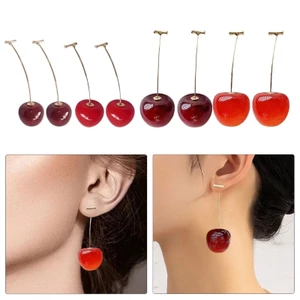 XGB Cherry Drop Bông tai thiết kế trái cây Phụ kiện nữ thanh lịch cho bữa tiệc hàng ngày