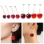XGB Cherry Drop Bông tai thiết kế trái cây Phụ kiện nữ thanh lịch cho bữa tiệc hàng ngày