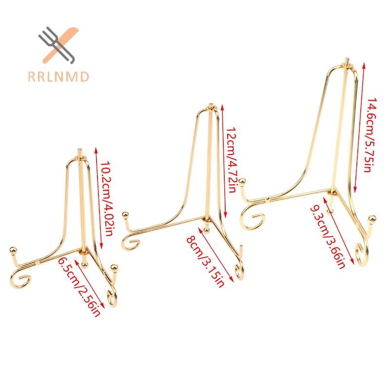 Rrlnmd > Đế trưng bày bằng sắt vàng Thủ công Giá đỡ sách ảnh Bát bệt Khung đĩa Giá đỡ tấm ảnh Trang trí lưu trữ MỚI