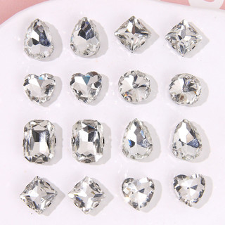 Mùa hè Băng mặt cắt hình giọt nước hình vuông trái tim đào phụ kiện Rhinestone Giày lỗ tự làm giày hoa phụ kiện khóa giày bán buôn
