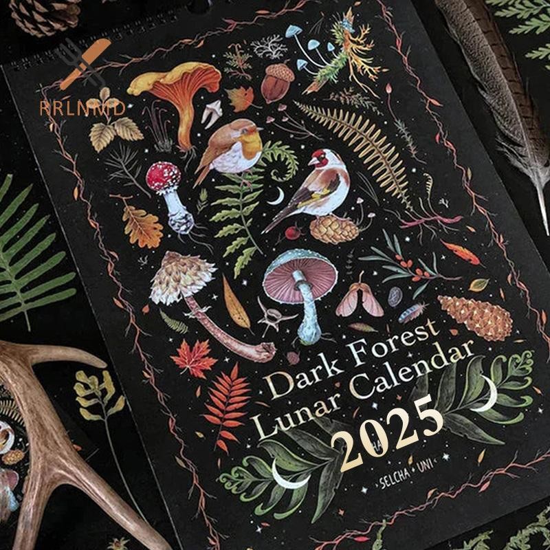 Rrlnmd Dark Forest Lunar Calendar 2025 Chứa 12 Minh Họa Ban Đầu Vẽ Thout Năm 12 Hàng Tháng Nhiều Màu Sắc Lịch Treo Tường Cho Văn Phòng Tại Nhà 12 X 8 Inch MỚI
