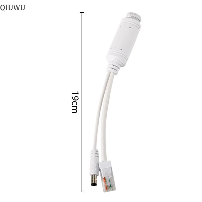 Qiuwu 48V đến 12V POE Splitter Bộ chuyển đổi chống nước Mô-đun cấp nguồn cáp Camera IP.