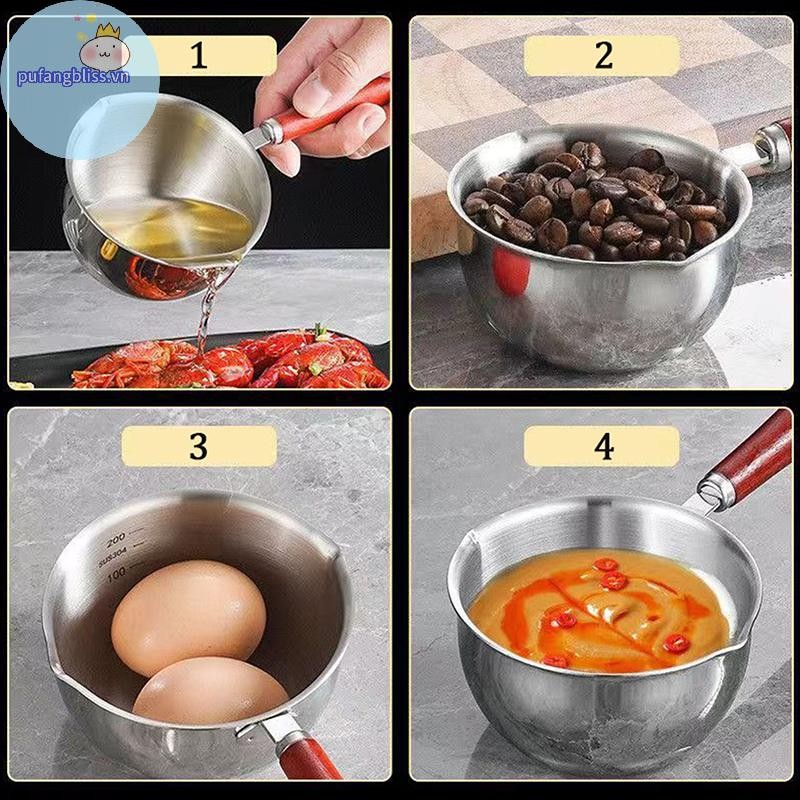 Pufangbliss Nồi Sốt Chảo Sốt Sữa Nấu Súp Dầu Nồi Giữ Ấm Cổ Giá Rẻ Bơ Cảm Ứng Melg Cà Phê Mì Nồi Nồi VN