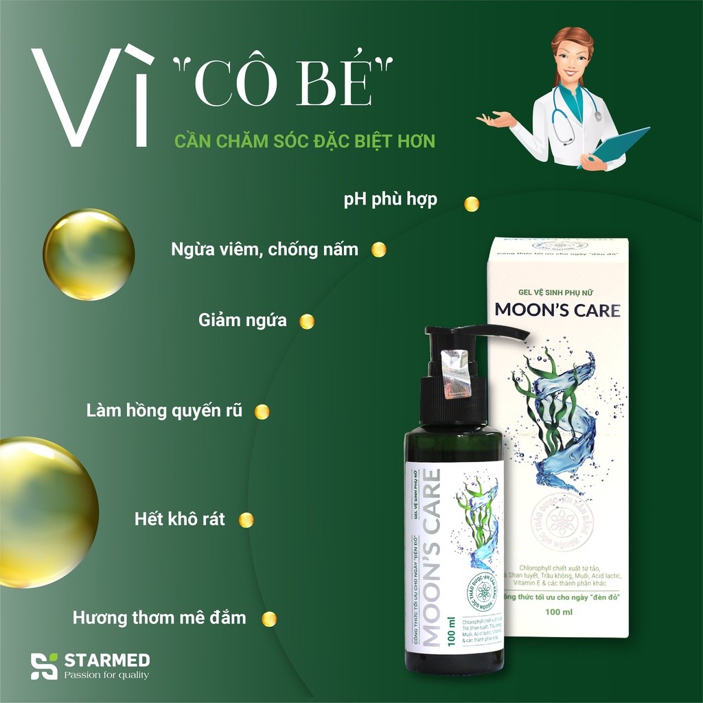 Dung dịch vệ sinh Moon's Care chiết xuất thiên nhiên ngăn ngừa viêm nấm ngứa cho phụ nữ sau sinh hoặc sau kỳ kinh nguyệt