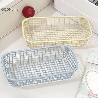 GCDHome INS Giỏ đựng đồ để bàn Đồ lặt vặt bằng kim loại Giỏ sắp xếp Photocard Hộp lưu trữ Văn phòng phẩm Đồ dùng gia dụng Phân loại trang điểm Giá đỡ HOT