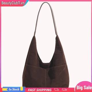 2 Chiếc Nữ Da Lộn Slouchy Hobo w / Túi Xách Tote Nhiều Túi Cho Du Lịch