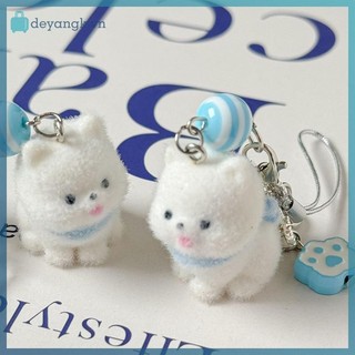 Deyangk Dễ Thương Ngọt Ngào Đổ Xô Con Chó Samoyed Dây Xích Điện Thoại Ccd Camera Quyến Rũ Phụ Kiện Girly Móc Khóa Mặt Dây Chuyền Túi Đồ Trang Trí Quà Tặng VN