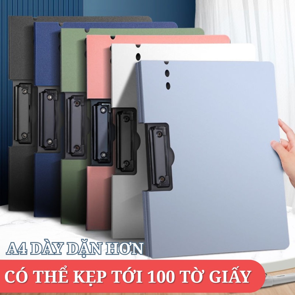 Bìa Kẹp Trình Chữ Ký A4 Cao Cấp - Bìa Đôi Nhựa Chắc Chắn, File Kẹp Tài Liệu Hai Mặt Tiện Dụng Nhiều Màu