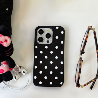 Chấm bi đen + chân đế chó con cho iphone17 17air 17promax 16promax 15promax 14 / 13 / 15 / 16pro iphone13 vỏ TPU iphone mới chống bụi
