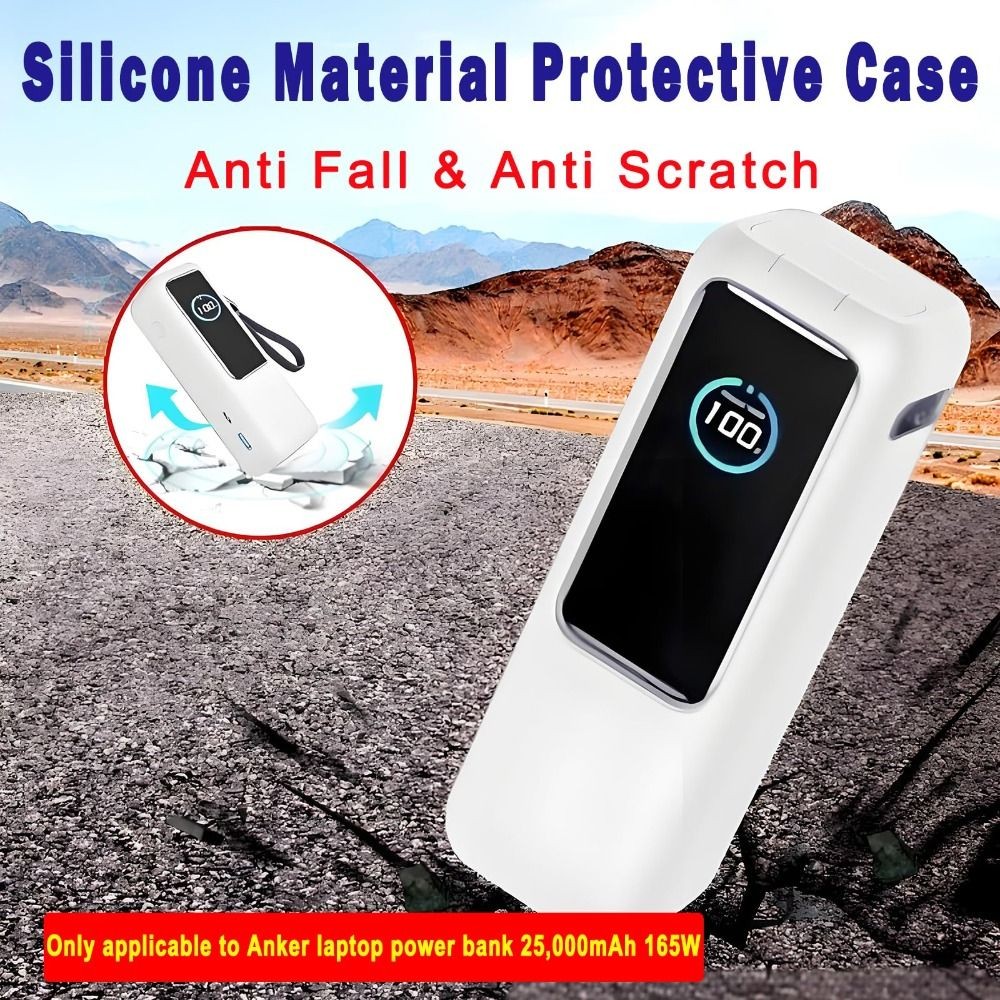LAKAM Silicone, Bảo vệ di động chống sốc, Vỏ bảo vệ mềm chống bụi chất lượng cao cho ngân hàng điện Anker Zolo (25000mAh 165W)