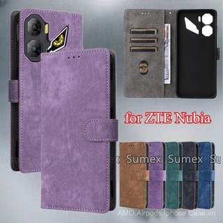 Bao Da Lật Cho ZTE Nubia Neo 3 GT Music 2 S 5G Giá Đỡ Khe Cắm Thẻ Từ Ví Vỏ Điện Thoại Chống Trộm RFID Chống Sốc Vỏ Lưỡi V70 V60 V50 Thiết Kế V41 A75
