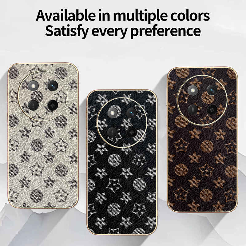 Ốp Lưng Cho Honor X9C X9B Thời Trang Cổ Điển Thời Trang Da Thời Trang Mạ Điện TPU Edge Chống Rơi Vỏ Điện Thoại