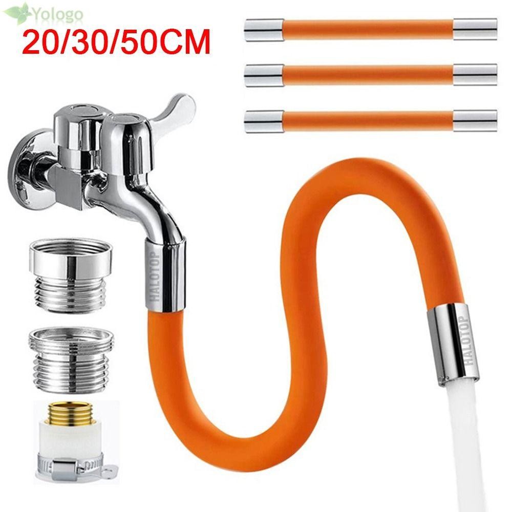 Ống mở rộng vòi YOLOGO 1 Cái, 360° Ống kéo dài xoay được, Phụ kiện vòi nước uốn miễn phí di động Giao diện chung Ống linh hoạt Phòng tắm nhà bếp