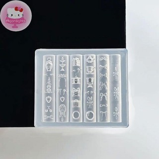 Moonlights 3D Trái Cây Khuôn Làm Móng Tay Silicon Hoa Ngọt Cánh Hoa DIY Thiết Kế Làm Móng Mẫu Khắc Móng Tay Nghệ Thuật Stencil Mềm Dập Khuôn Dụng Cụ EN