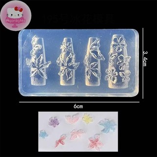 Moonlights Hoa Serie 3D Silicone Phụ Kiện Móng Tay Khắc Khuôn Hoa Đá Lily Tự Làm Mẫu Móng Tay Nghệ Thuật Khắc Khuôn Quyến Rũ EN