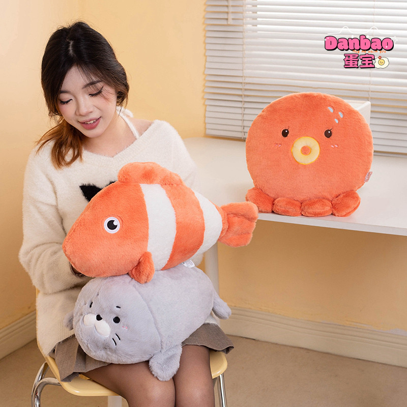 Daze Biển Động Vật Sang Trọng Đồ Chơi Bạch Tuộc Dễ Thương Búp Bê Cá Chú Hề Cói Quà Tặng Cho Trẻ Em Quà Tặng Sinh Nhật Danbao Đồ Chơi