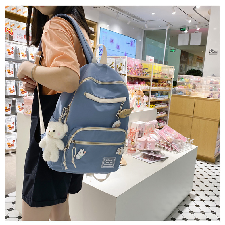 Balo Nữ Hàn Quốc Thú Vị Phong Cách INS Rừng Xanh Balô Nhật Bản Harajuku Cho Sinh Viên