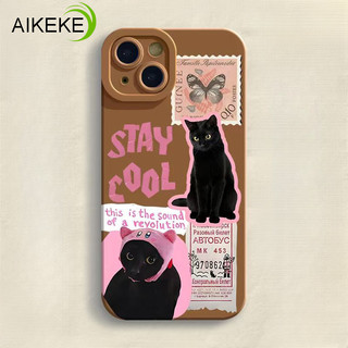 Ốp Điện Thoại Ins Style Mèo Đen Cho Tecno Camon 40 Pro 30 30S Premier 20 Prime 19 Pro Pova 6 5 4 Neo 3 2 5G 4G Bướm Mềm Hoạt Hình Kirby Vỏ Chống Sốc Dễ Thương