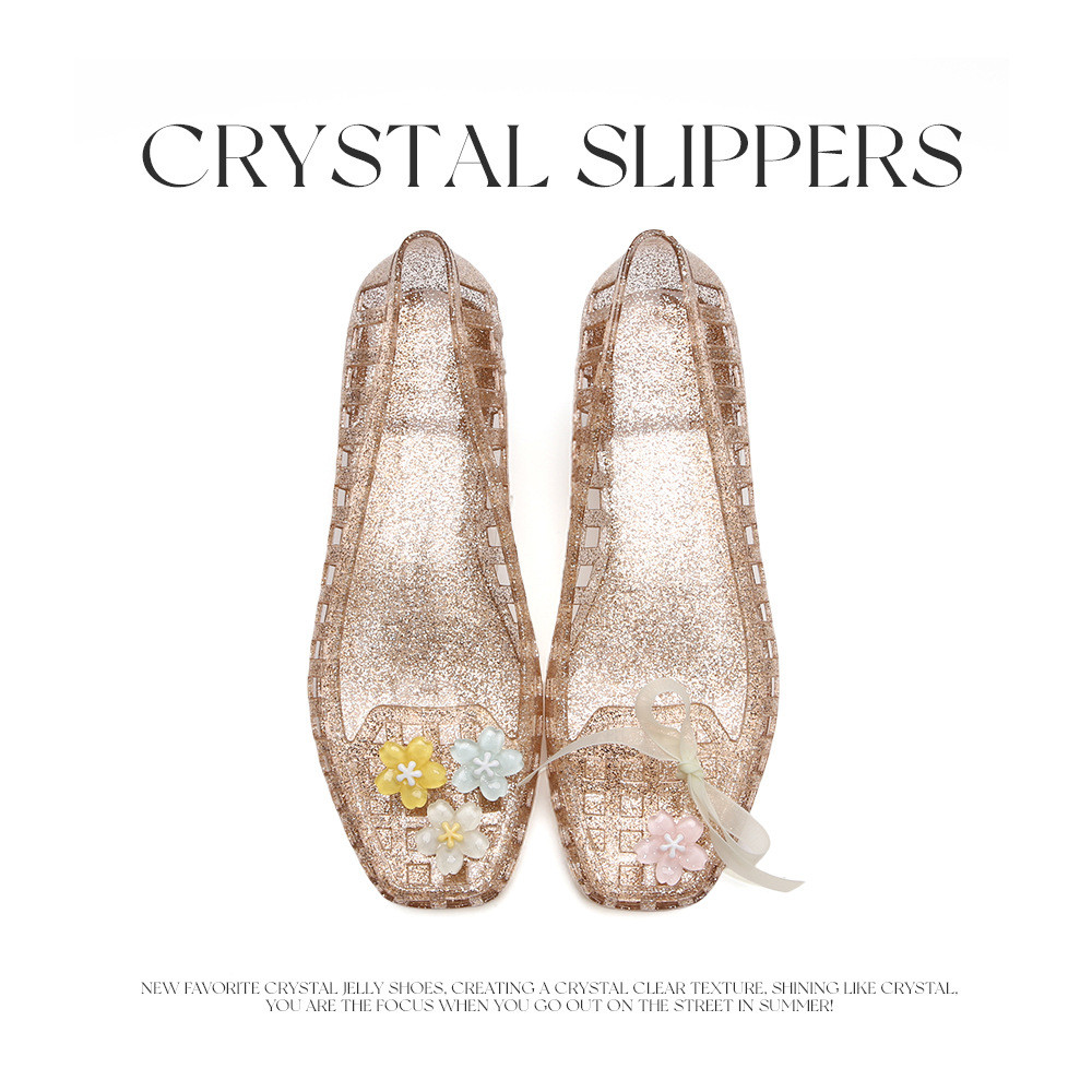 Giày sandal XIXITIAO Flat Ladies Phong cách Hàn Quốc Kỳ nghỉ bên bờ biển mùa hè thoải mái